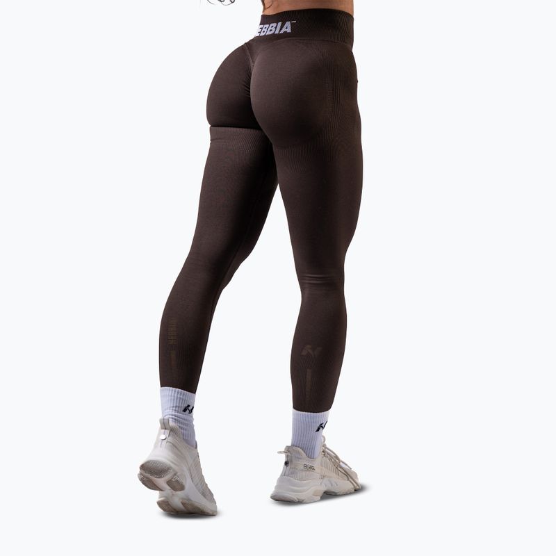 Women's Training Leggings NEBBIA Power dark brown 3
