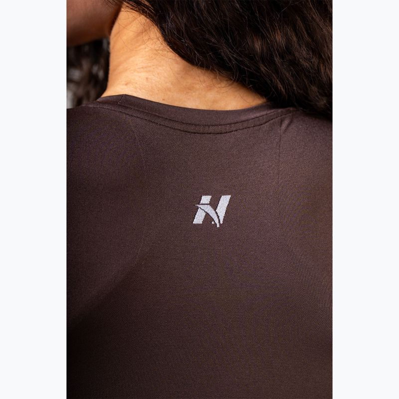 Women's training top  NEBBIA Power dark brown 5