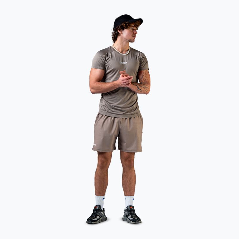 Men's training shirt NEBBIA Power light brown ash 2