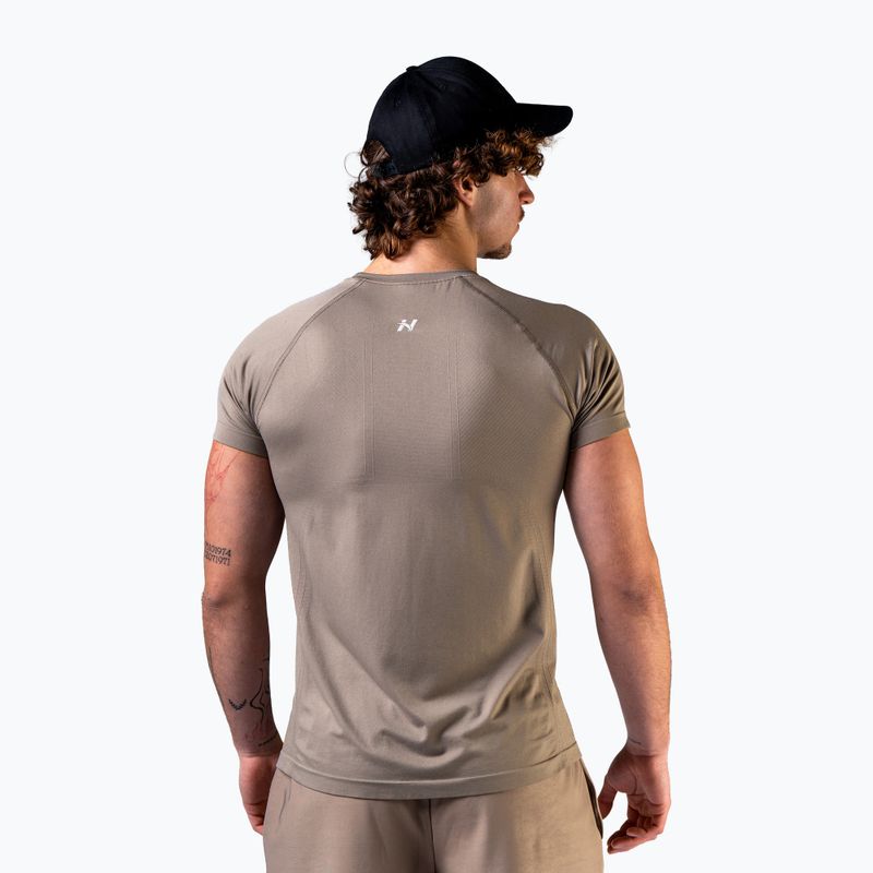 Men's training shirt NEBBIA Power light brown ash 3