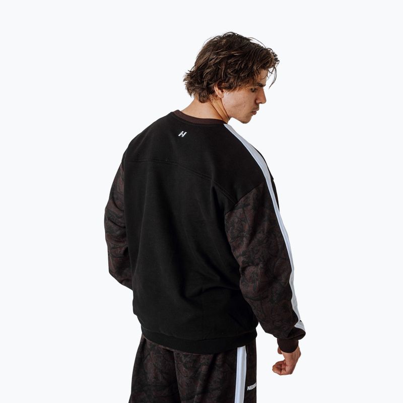 Men's sweatshirt NEBBIA Power FZ dark brown camo 3