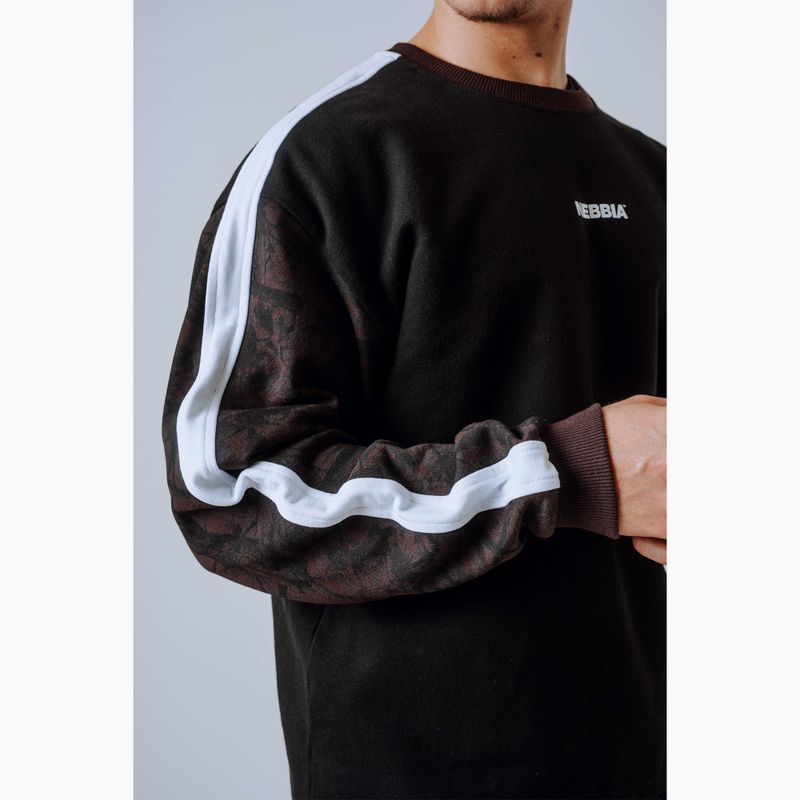 Men's sweatshirt NEBBIA Power FZ dark brown camo 5