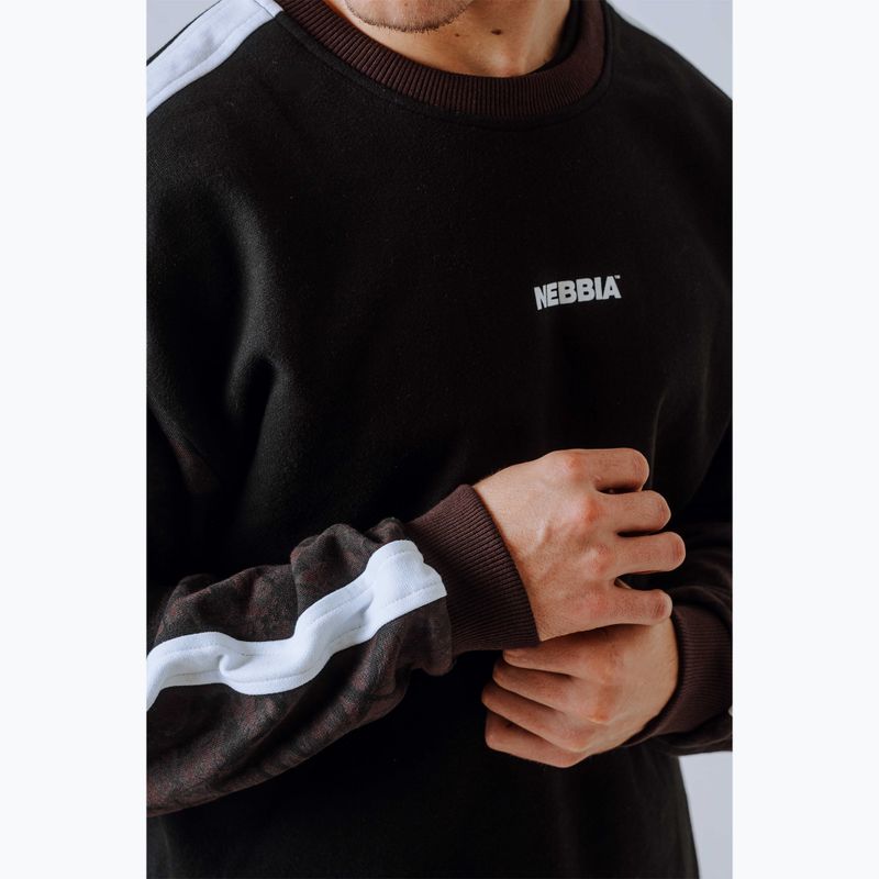 Men's sweatshirt NEBBIA Power FZ dark brown camo 6