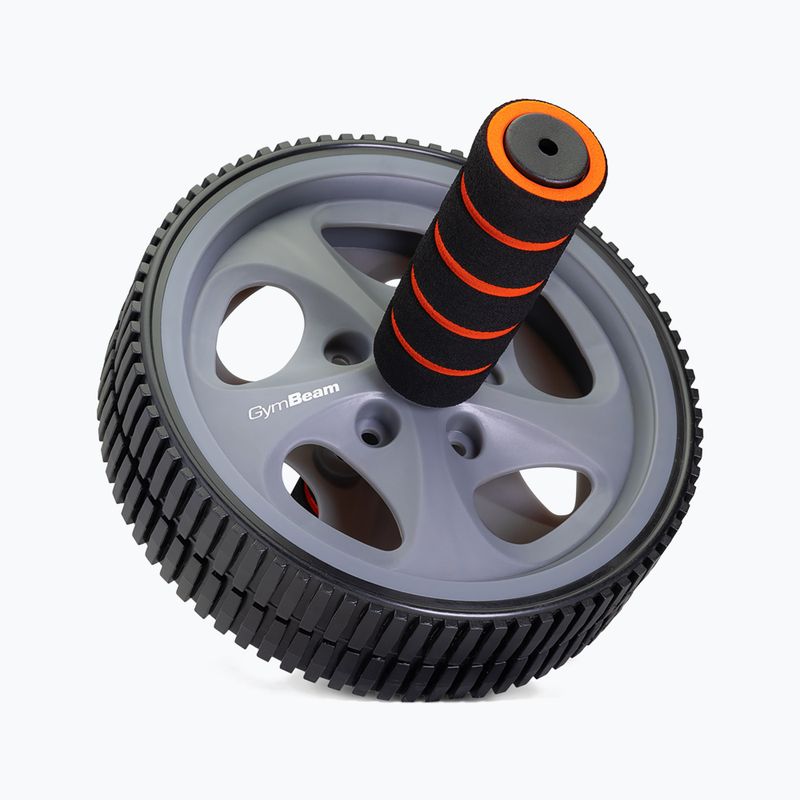 GymBeam Ab Wheel black/grey/orange abdominal muscle exercise wheel 2
