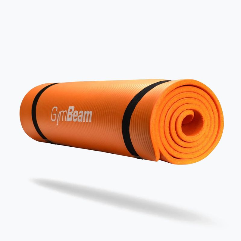 Fitness mat GymBeam Yoga 1 cm orange 2