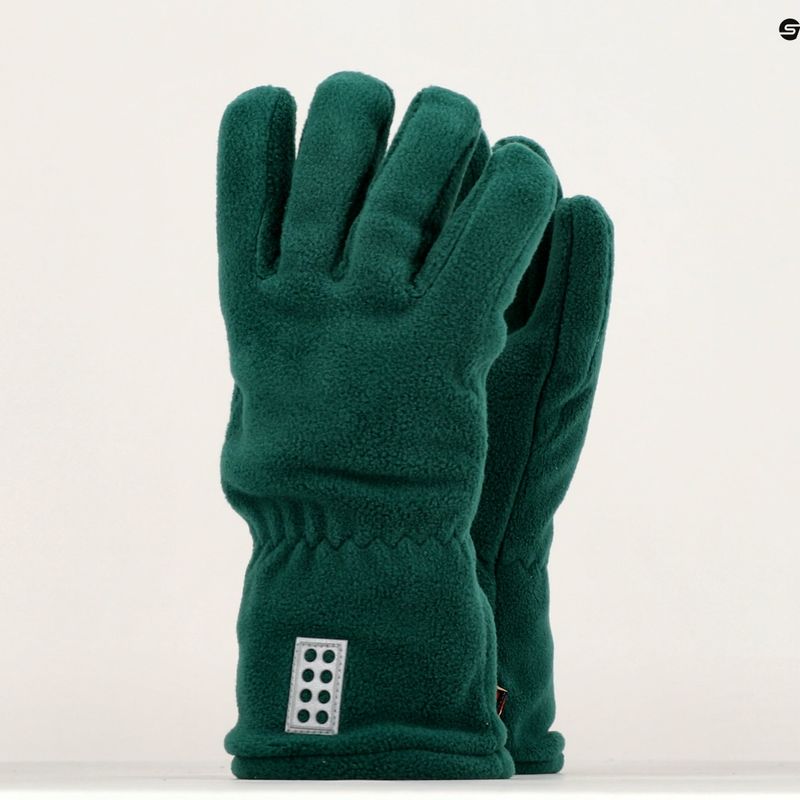 Children's ski gloves LEGO Lwazun dark green 6