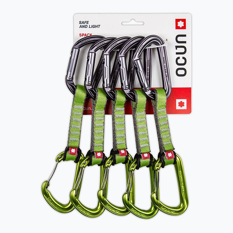 Ocun Hawk QD Combi PA 10 cm climbing expressions 5 pcs green.