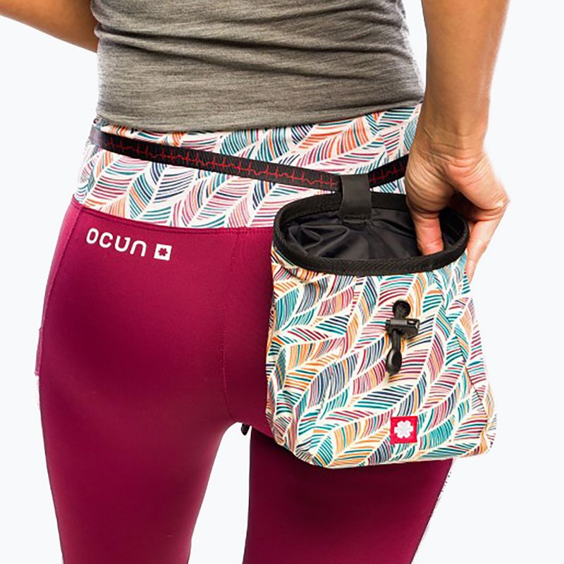 Ocun Lucky magnesia bag + hip belt leafs colors 5