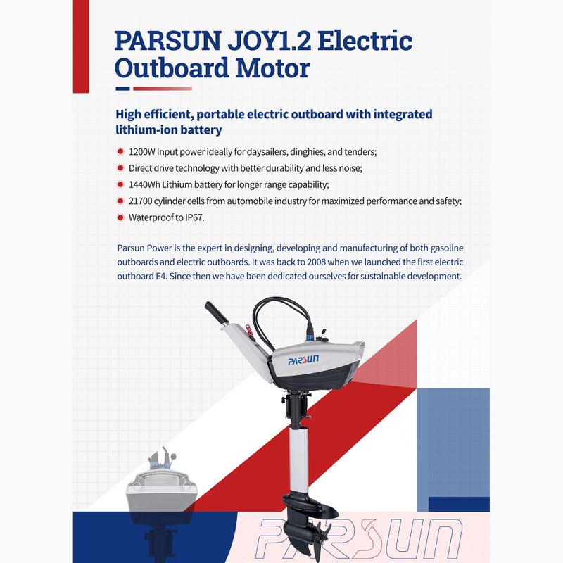 Electric motor Parsun Joy 1.2 S z akumlatorem white 2
