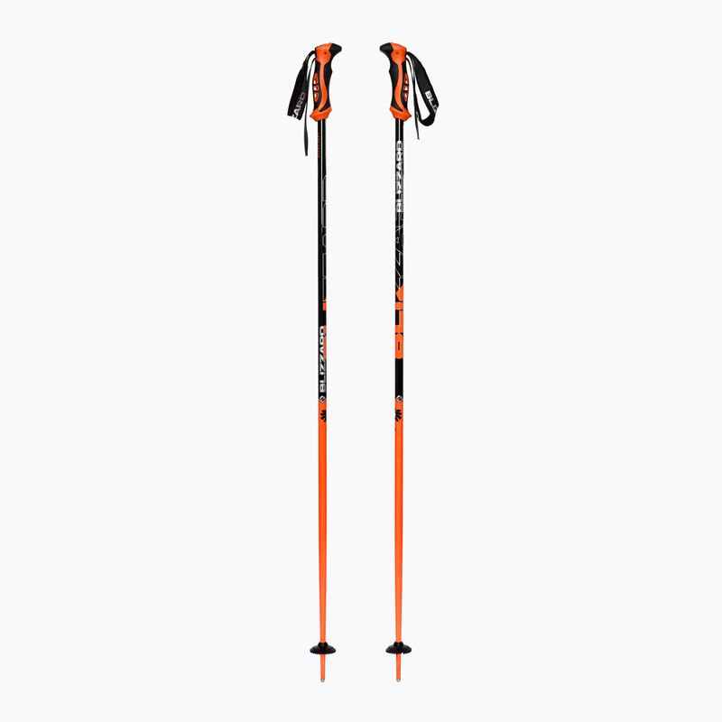 Blizzard Allmountain ski poles neon orange