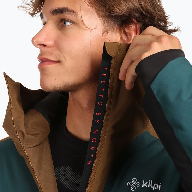 Men's ski jacket Kilpi Killyan dark green 4