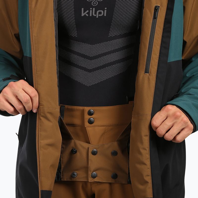 Men's ski jacket Kilpi Killyan dark green 7