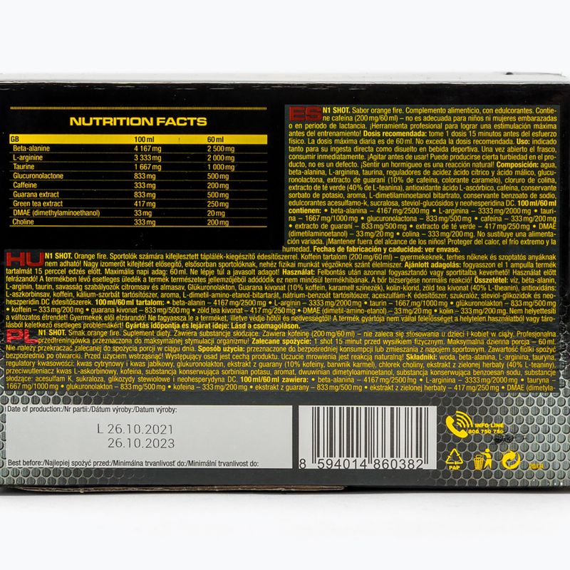 Nutrend Pre-Workout N1 Shots 20X60ml orange VT-078-1200-PO 3