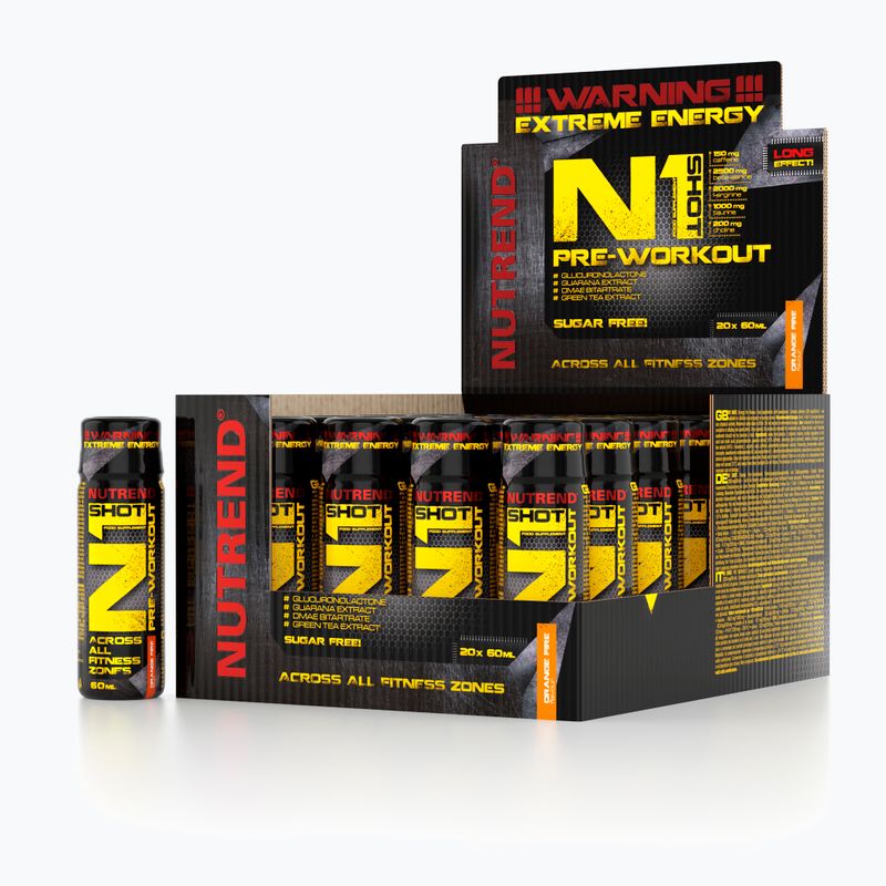 Nutrend Pre-Workout N1 Shots 20X60ml orange VT-078-1200-PO