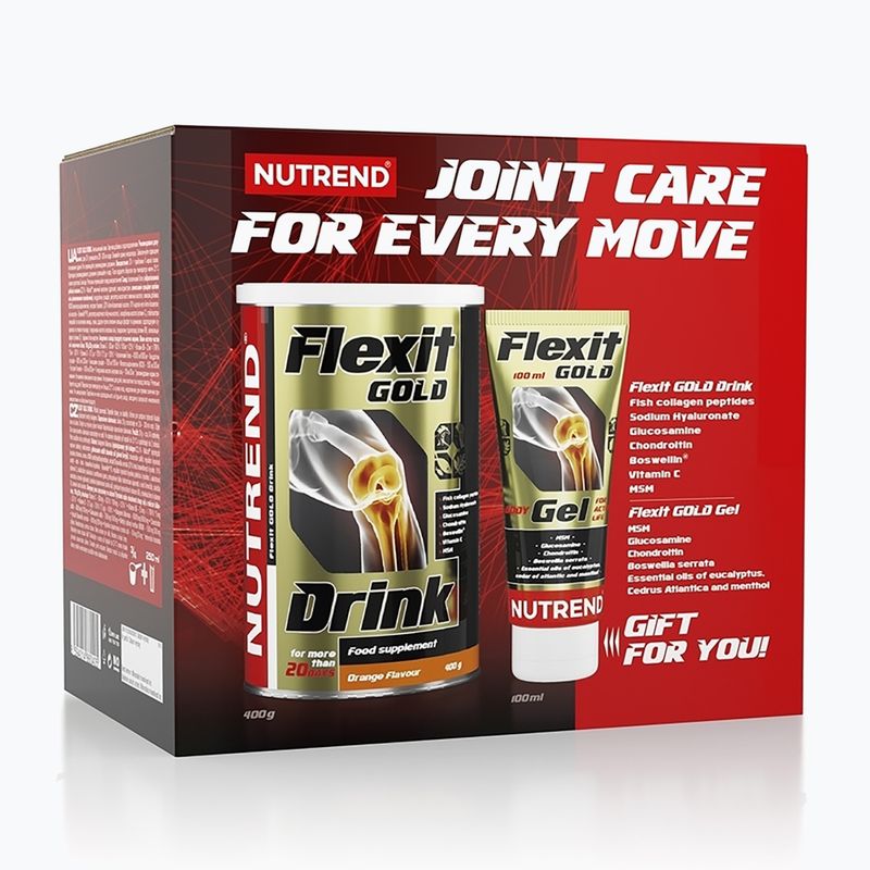 Set Flexit Drink Gold + Flexit Gold Gel Nutrend joint regeneration 400 g orange + 100 ml VS-859401