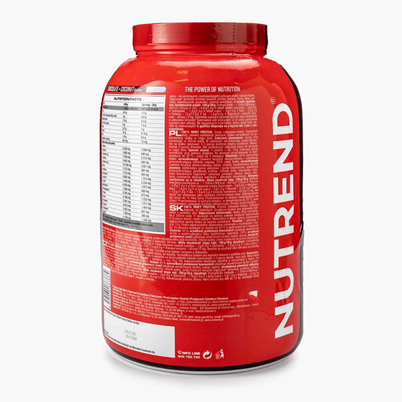 Whey Nutrend 100% Protein 2.25kg chocolate-coconut VS-032-2250-ČKO 2