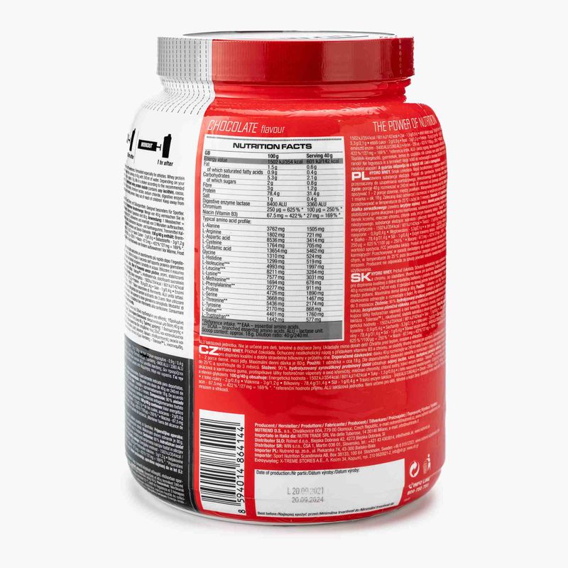 Whey Nutrend Hydro 800g chocolate VS-074-800-ČO 3