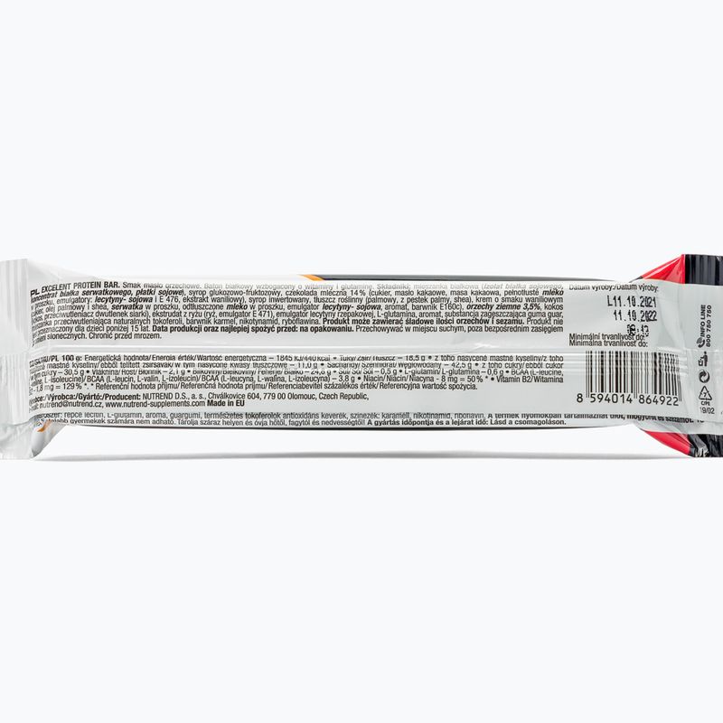Nutrend Excelent Protein Bar 85g peanut butter VM-025-85-AM 2