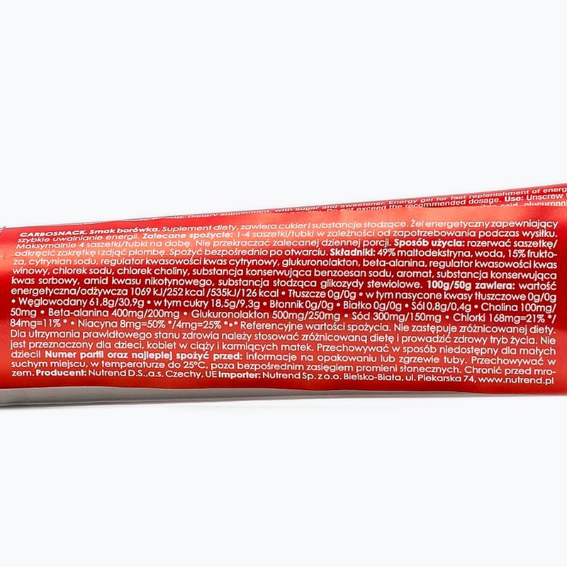 Nutrend Carbosnack energy gel tube 50g blueberry VG-001-50-BO-de 2
