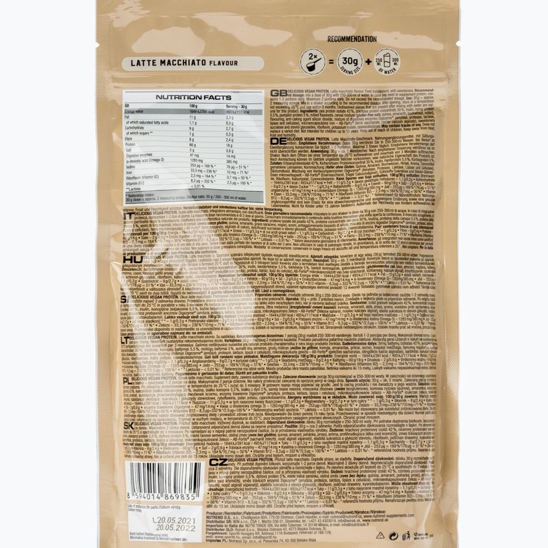 Protein shake Nutrend Delicious Vegan Protein 450g latte macchiato VS-105-450-LM 2