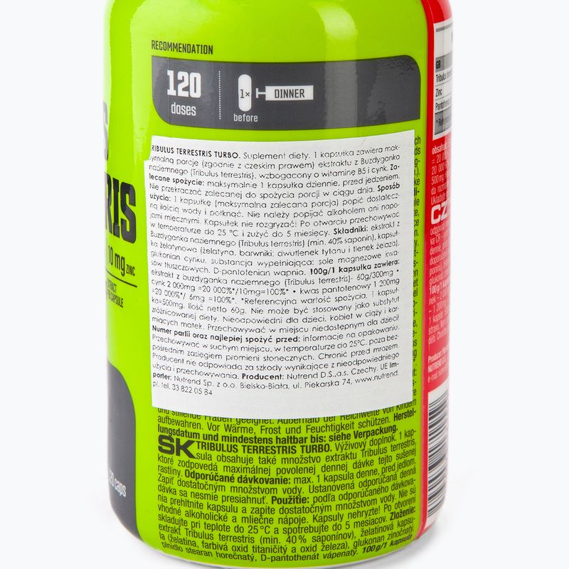 Testosterone booster Nutrend Tribulus Terrestris Turbo 120 capsules VR-046-120-xx 2