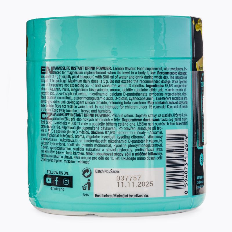 Magnesium Nutrend Magneslife Instant Drink Powder 300 g lemon VS-118-300-CI 3