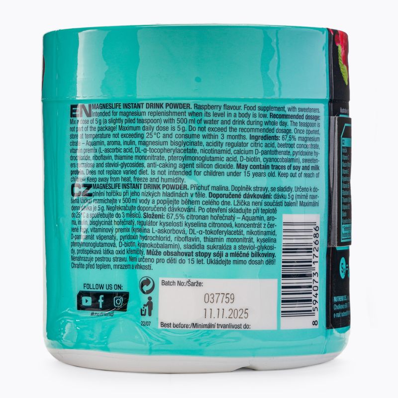 Magnesium Nutrend Magneslife Instant Drink Powder 300 g raspberry VS-118-300-MA 3