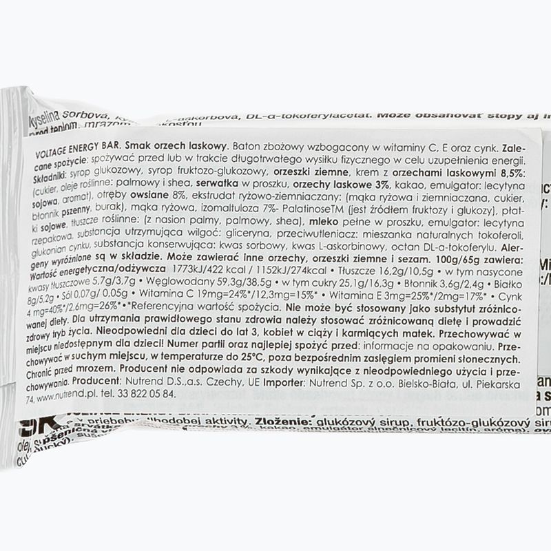 Nutrend Voltage Energy Bar 65g hazelnut VM-034-65-LO 2