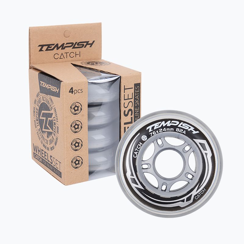 Roller skate wheels Tempish Catch 76mm/82A 4 pcs. clear 3