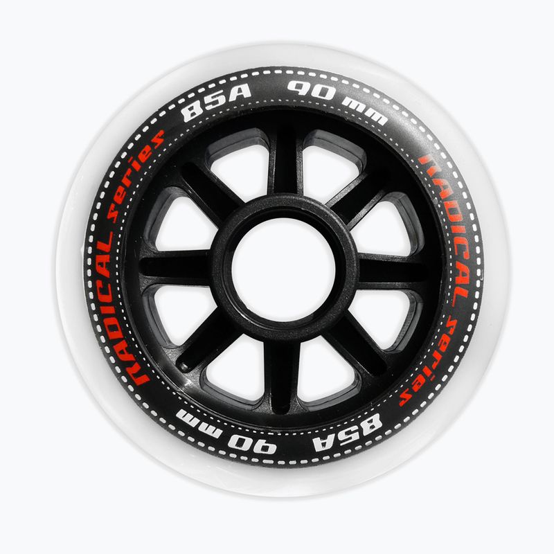 Tempish Radical 90 mm/85A rollerblade wheels 4 pcs white.
