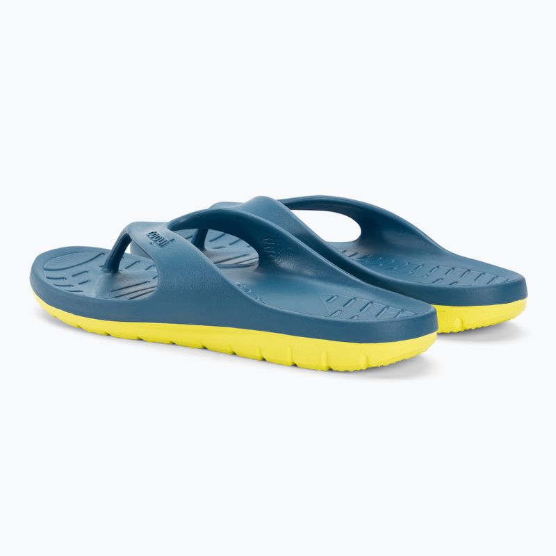 Men's Coqui Zucco niagara blue/citrus flip flops 3