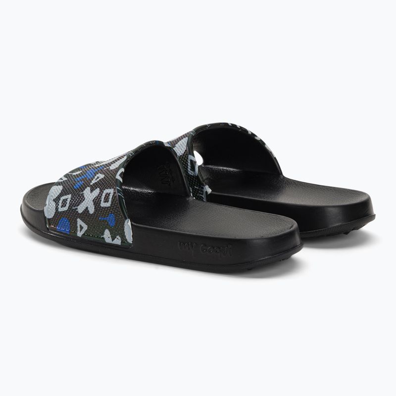 Coqui Tora black/mid grey mouse children's flip-flops 3