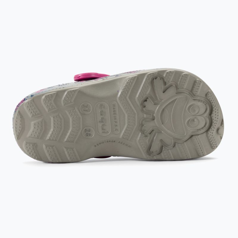 Coqui Little Frog mid.grey/fuchsia love/amulet children's sandals 6