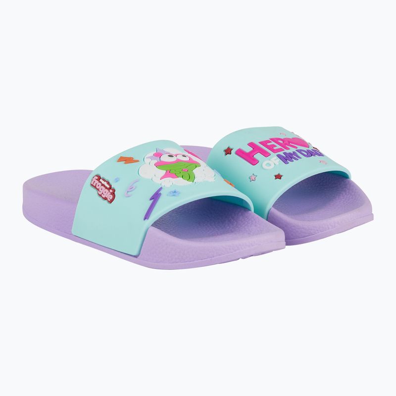 Coqui Ruki light lilac/light mint hero children's flip-flops 9