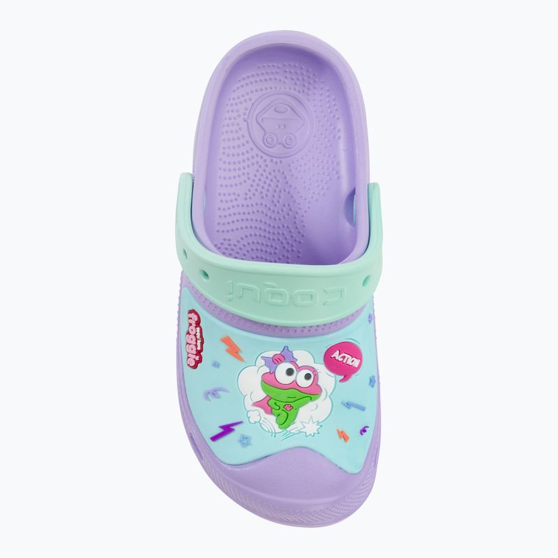 Coqui maxi light lilac/light mint hero children's sandals 7