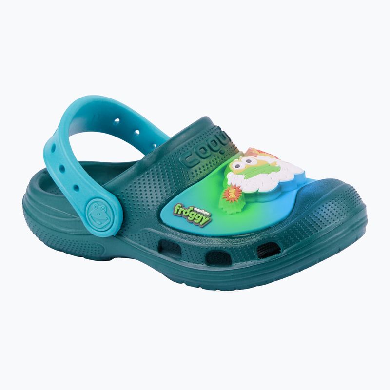 Coqui maxi children's sandals jungle green/turquoise hreo flash 9