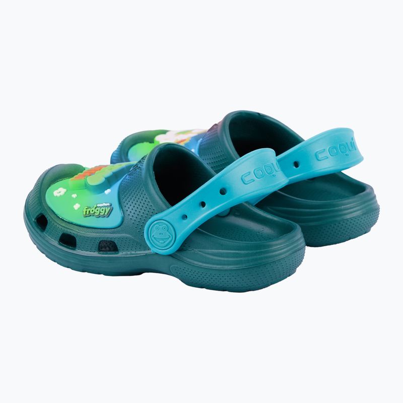 Coqui maxi children's sandals jungle green/turquoise hreo flash 11