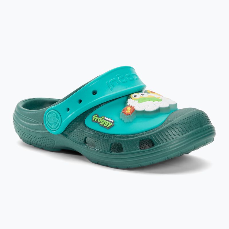 Coqui maxi children's sandals jungle green/turquoise hreo flash