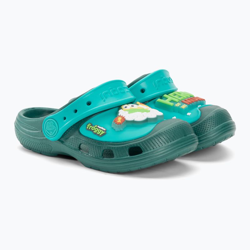 Coqui maxi children's sandals jungle green/turquoise hreo flash 5