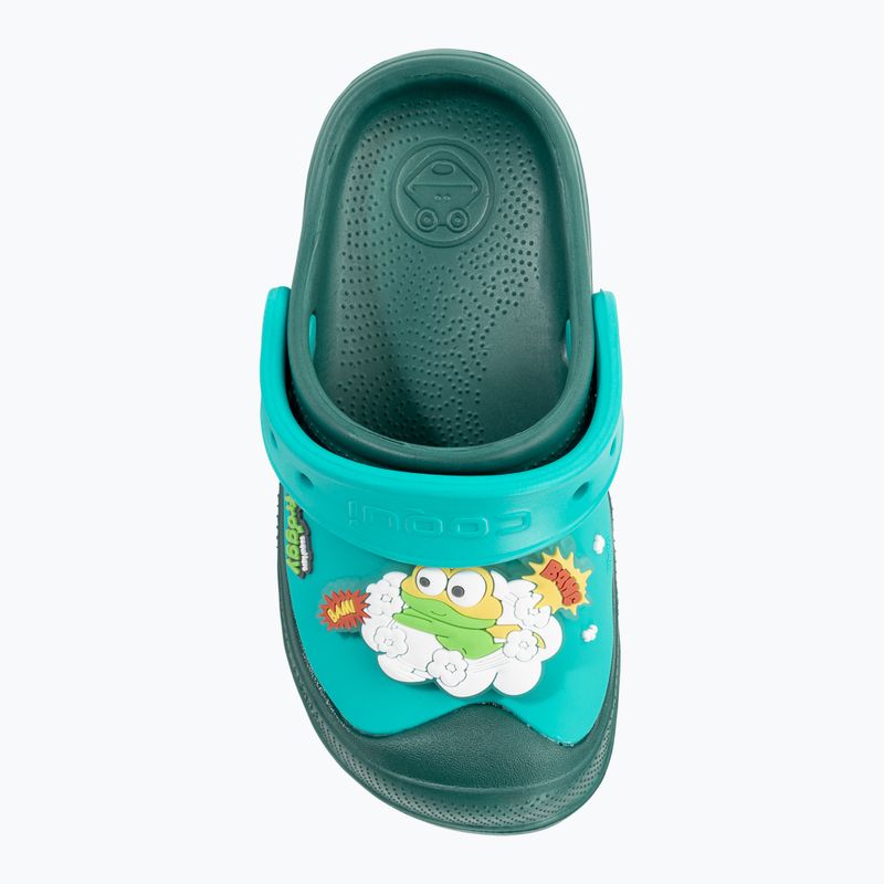 Coqui maxi children's sandals jungle green/turquoise hreo flash 7