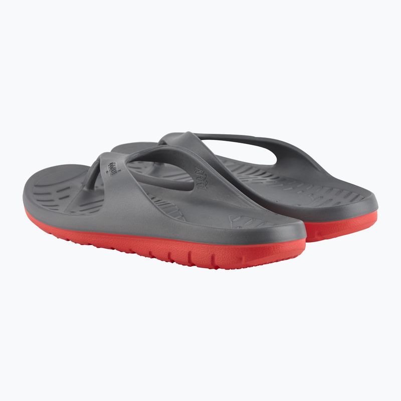 Men's Coqui Zucco dark grey/red flip flops 9
