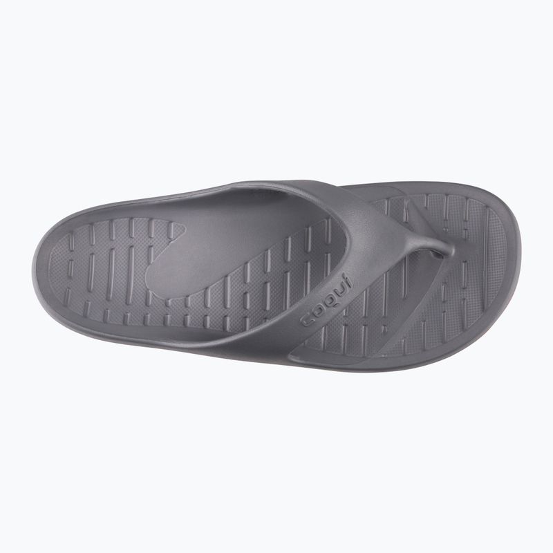 Men's Coqui Zucco dark grey/red flip flops 10