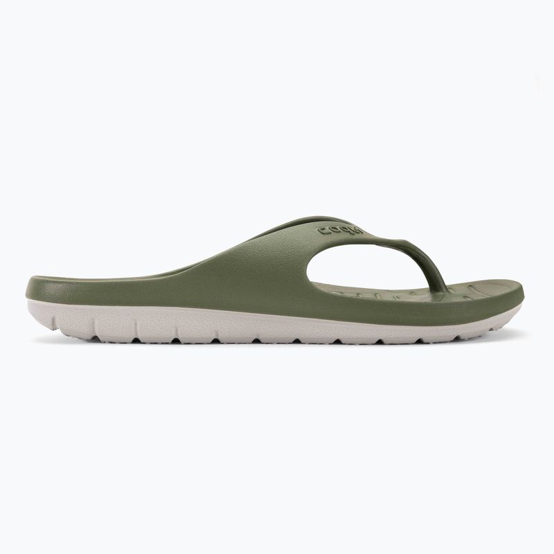 Men's Coqui Zucco dark army green/stone flip flops 2