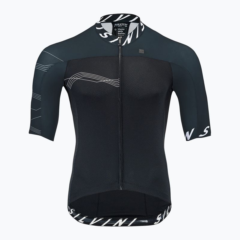 SILVINI Stelvio men's cycling jersey black and white 3120-MD1604/8012