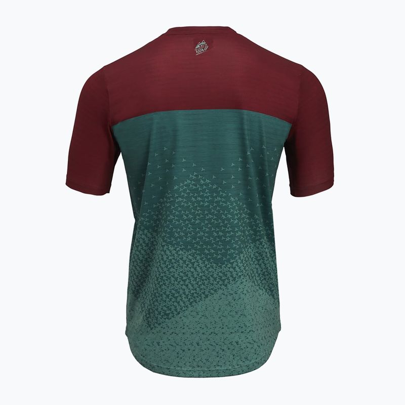 Men's SILVINI Denno burgundy-green cycling jersey 3121-MD1803/92432 2