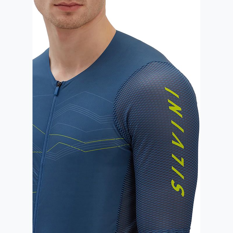 SILVINI men's cycling jersey Legno blue 3122-MD2000/3230/S 3