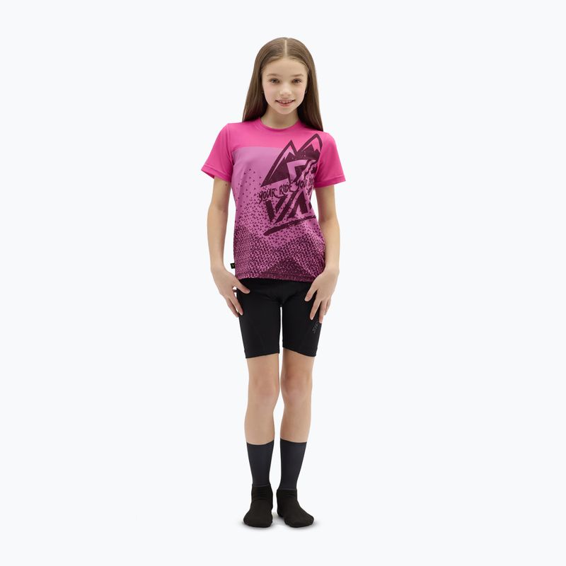 SILVINI children's cycling jersey Denni plum/pink 2