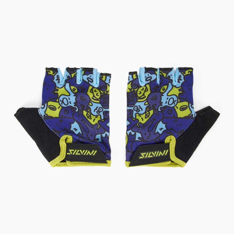SILVINI children's cycling gloves Locri blue/neon 2