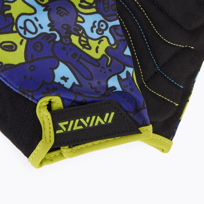 SILVINI children's cycling gloves Locri blue/neon 4