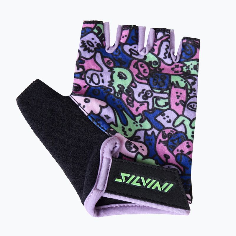 SILVINI Locri blush/green children's cycling gloves 2